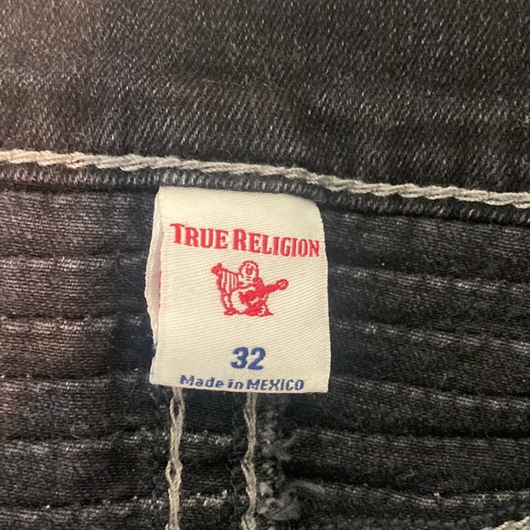 👖👖👖TRUE RELIGION JEANS Size 32 ROCCO MOTO NO FLAP SN new no tag faded black - Picture 12 of 13